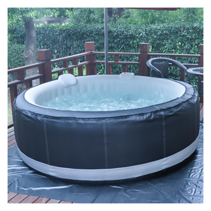 4 Person Outdoor Round Whirlpool Inflatable Hot Tub Protable นวด Bathtubs 6