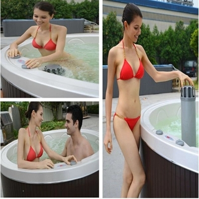 เตียงลําพัง 5 6 คน อัคริลิคอาบน้ําอ่างร้อน สเปคเกอร์บลูทูธ