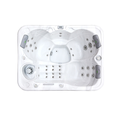 3-4 คน Jacussii Outdoor Spa ห้องน้ําอากาศร้อน พร้อมไฟ LED และพลังงาน- การออกแบบ