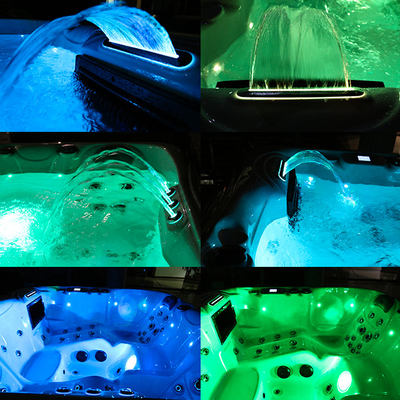 6 คน Air Jet Whirlpool นวดอ่างน้ำร้อนกลางแจ้งพร้อมปั๊มวารีบำบัด