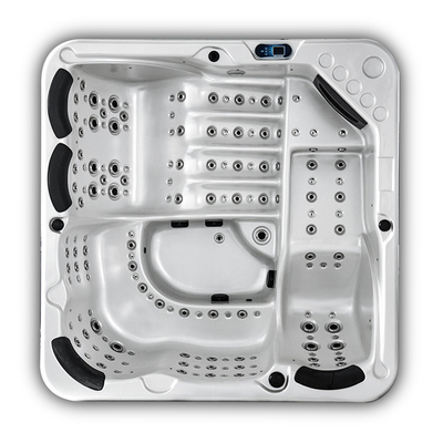 Pearl White 6 ที่นั่งอ่างอาบน้ำนวดในครัวเรือนสปา Hydropool อ่างสปาขนาดใหญ่