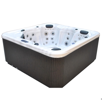 Villa 6 Person อ่างอาบน้ำนวดอะครีลิคสปาอ่างน้ำร้อนพร้อม Ozonator