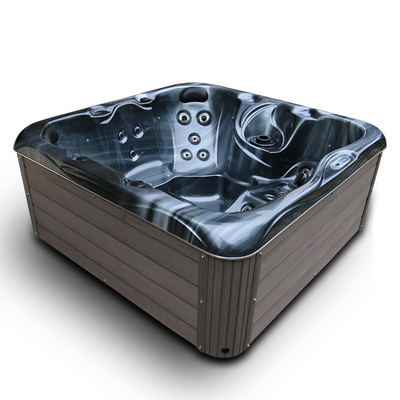 กำหนดเอง 4 คนอ่างอาบน้ำสปากลางแจ้ง Freestanding European Design Spa