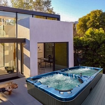 5.9 เมตรหรูหรา Hydro นวด อ่างน้ำร้อนกลางแจ้งและ Swim Spa Combo