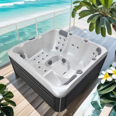 WiFi-Enabled 5 Person Hot Tub Modern Design Outdoor Garden Acrylic Massage Spa Tub พร้อมการรับรอง CE/ETL/SAA/ISO