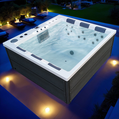 บานนวดแบบแอคริลิคที่กําหนดเอง สระว่ายน้ํา SPA ครอบครัว สระว่ายน้ําอากาศที่ประหยัดพลังงานและสระว่ายน้ําอากาศร้อน